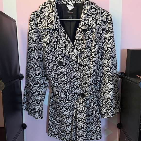 Style & Co. Jackets & Blazers - 🔥🔥🔥🔥🔥Style & Co. Black and White Trench Coat🔥🔥🔥🔥🔥